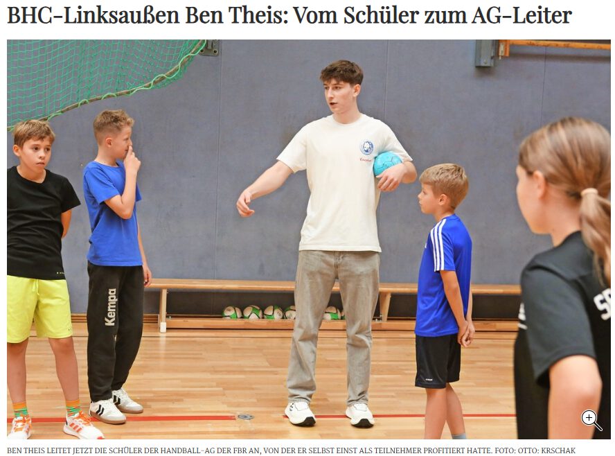 Kooperation zwischen dem BHC und der FBRS trägt Früchte – Ben Theis kehrt zurück